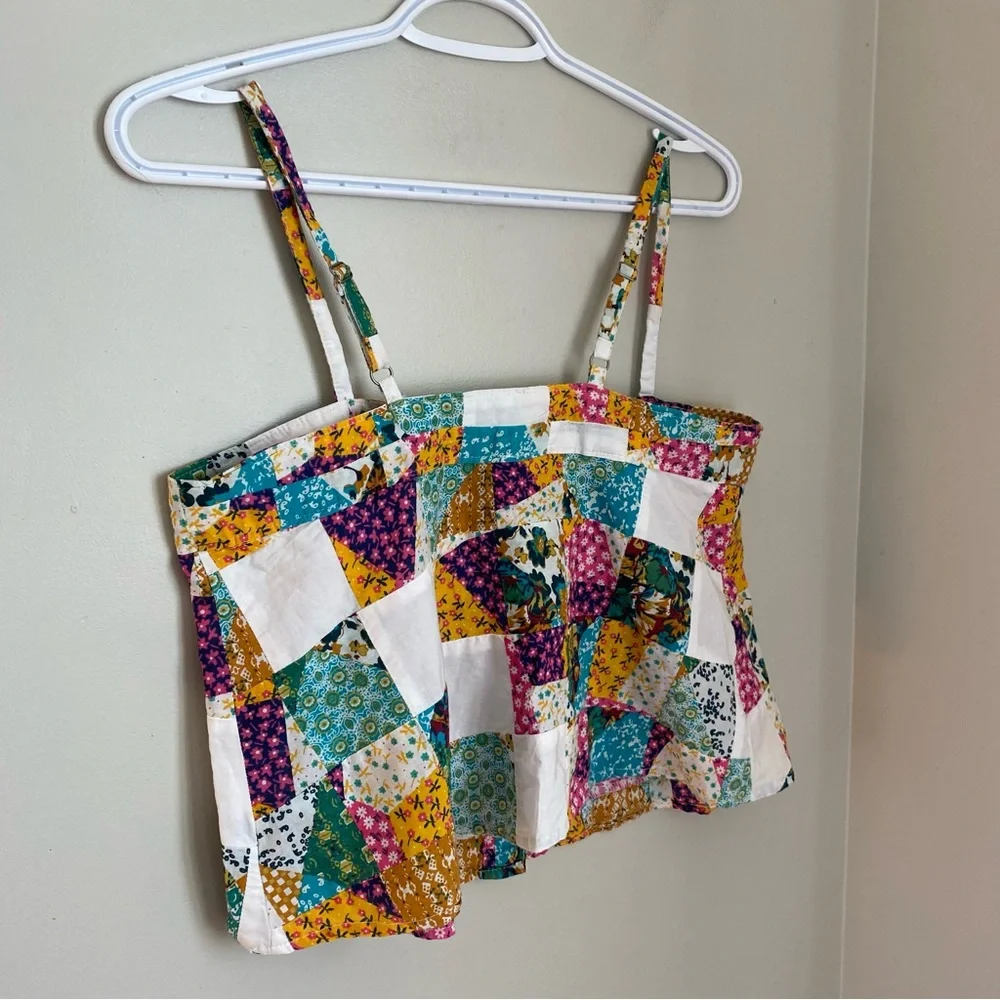 Pilcro Anthropologie Patchwork Cami Tank Top XS Boho Quilted Cottagecore Hippie - Picture 5 of 14